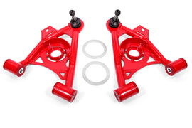 BMR 79-93 Mustang Fox Lower Control A-Arm Front w/ Spring Pocket/Tall Ball Joint - Red - GTR Auto