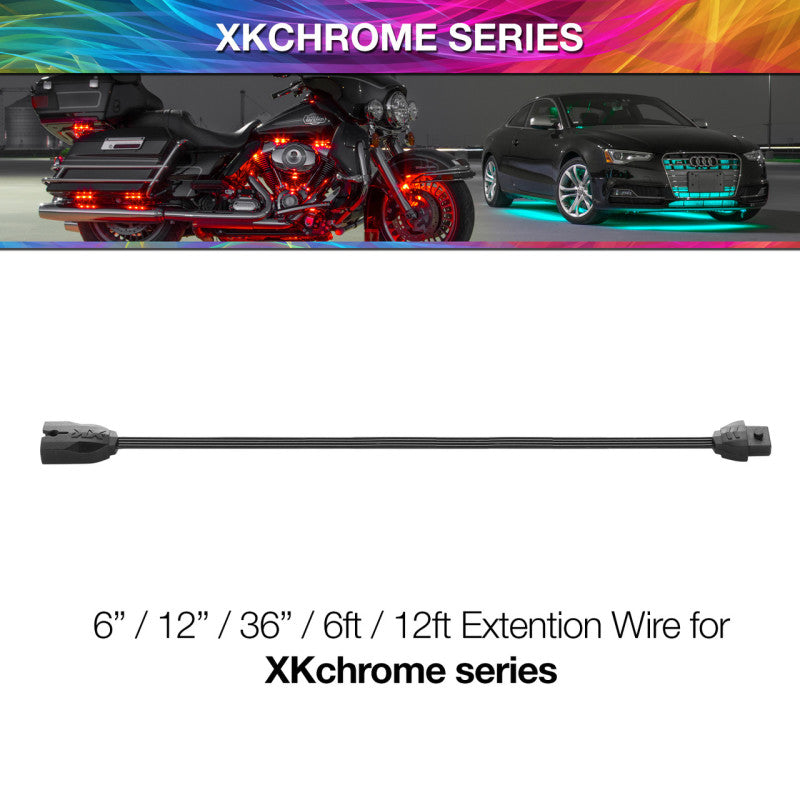 XK Glow 12 Inch - 4 Pin Extension Wire for XKchrome & 7 Color Series