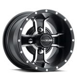 Raceline G77 Mamba 10x7in / 4x101.6 BP / 0mm Offset / 68mm Bore - Satin Black Wheel