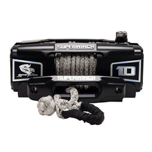 Load image into Gallery viewer, Superwinch 10000 LBS 12V DC 3/8in x 54ft Synthetic Rope Scorpion 10000SR Winch - Black Powdercoat