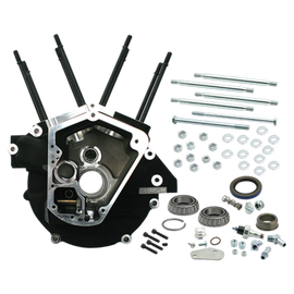 S&S Cycle 92-99 BT w/ Stock Bore Super Stock Alternator Syle Crankcase - Wrinkle Black
