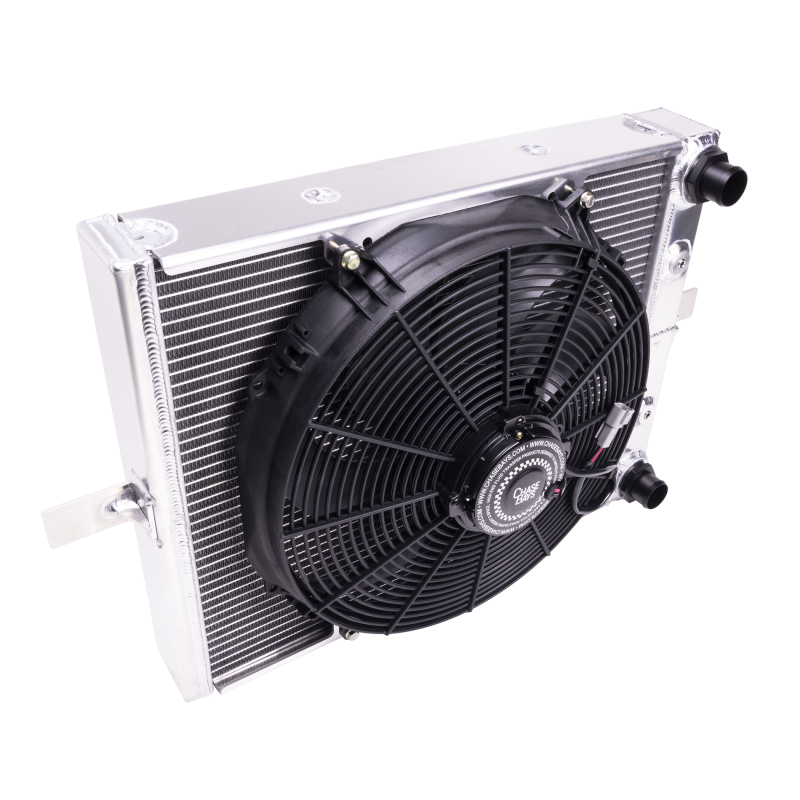 Chase Bays 84-05 BMW E30/E36/E46 -20AN Tucked Aluminum Radiator w/16in Fan