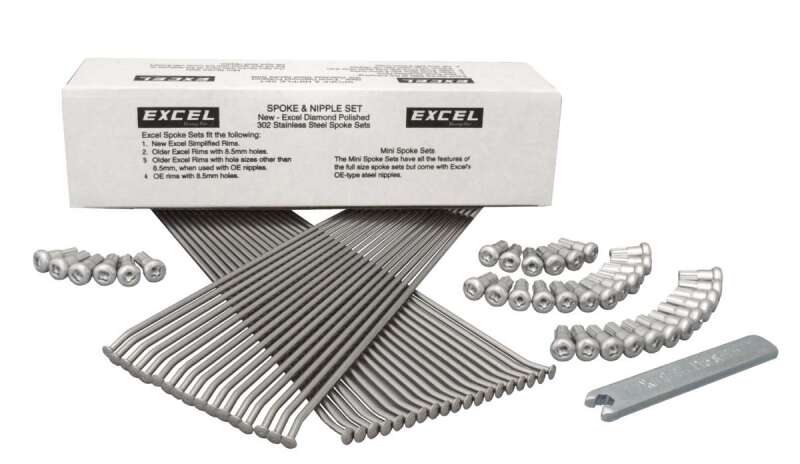Excel Rear Spoke/Nipple Set - 10 Gauge / 32 Qty - Silver