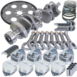 Eagle Chevy 350 1Pc 3.750in Crank 5.700in I-Beam Rods 4.000in Pistons 153 Tooth FP Balanced Assembly