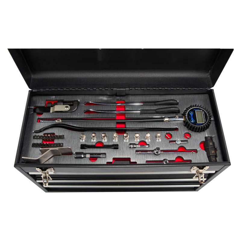 BikeMaster 3 Drawer Toolbox -  Includes 129 Piece Tool Set