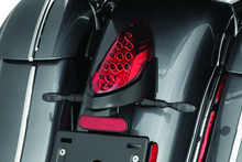 Load image into Gallery viewer, Kuryakyn Rear Turn Signal &amp; License Plate Mount Indian Black