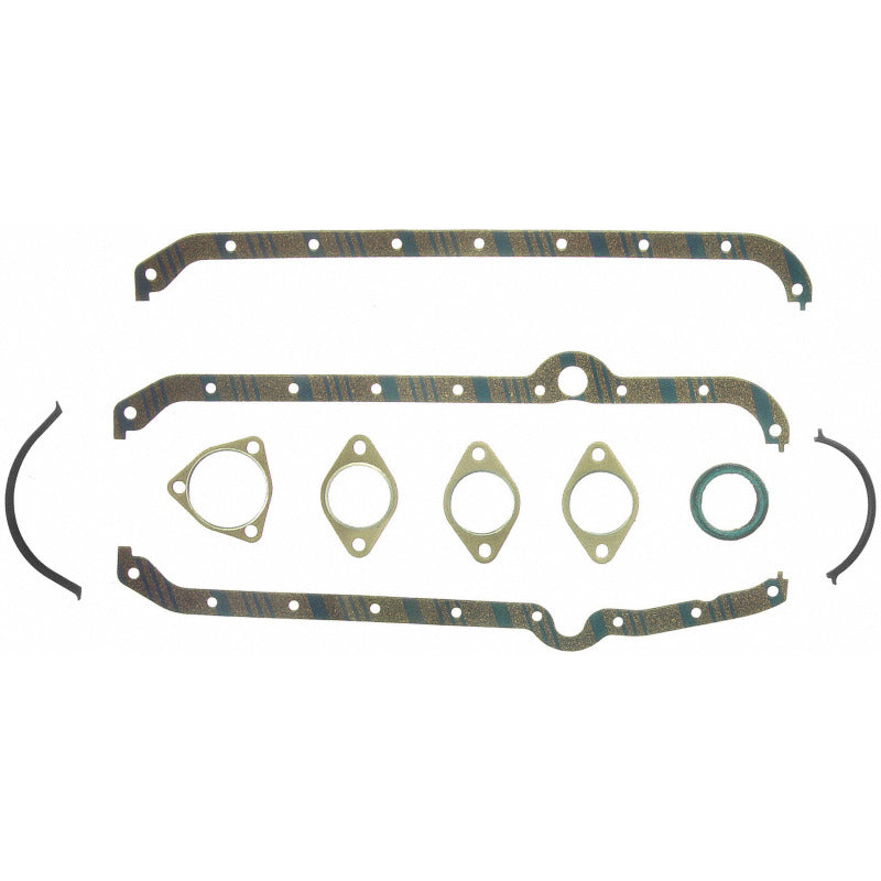 Fel-Pro OS 5197 C-3 Engine Oil Pan Gasket Set Blue Stripe cork-rubber