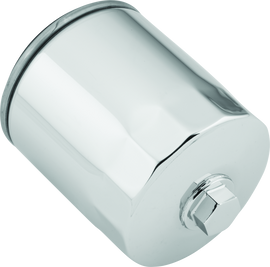 Twin Power Twin Cam and M8 Chrome Magnetic Oil Filter With Nut Rpls H-D 63798-99 w/ Backflow Valve