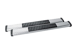 Dee Zee Universal Tubes - 6In Oval - Black Tread Aluminum (RegCab)