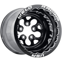 Load image into Gallery viewer, Weld Alpha-1 15x14 / 5x4.5 BP / 5in. BS Black Wheel - Black Double Beadlock MT