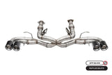 Corsa 2020-2024 Chevrolet Corvette C8 RWD 3in Track Cat-Back Delete Exhaust w/4.5in CF PolishedTips