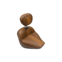 Load image into Gallery viewer, Mustang 15-21 Indian Scout Standard Touring Solo Seat w/Driver Backrest w/Studs - Brown