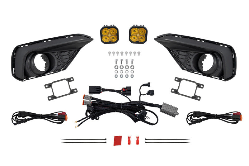 Diode Dynamics 2028 Ford Mustang EcoBoost SS3 Add-On Fog Lamp Kit  Yellow Pro