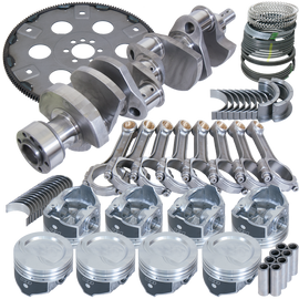 Eagle Chevy 350 1Pc 3.750in Crank 5.700in I-Beam Rod 4.000in Pistons 168 Tooth FP Balanced Assembly