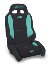 Load image into Gallery viewer, PRP EnduroCrawl Reclining Suspension Seat - Black/Teal Vinyl - Passenger