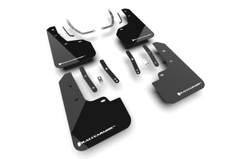 Rally Armor 2025+ Hyundai Tucson (Excl. ICE & XRT) Black UR Mud Flap w/ White Logo