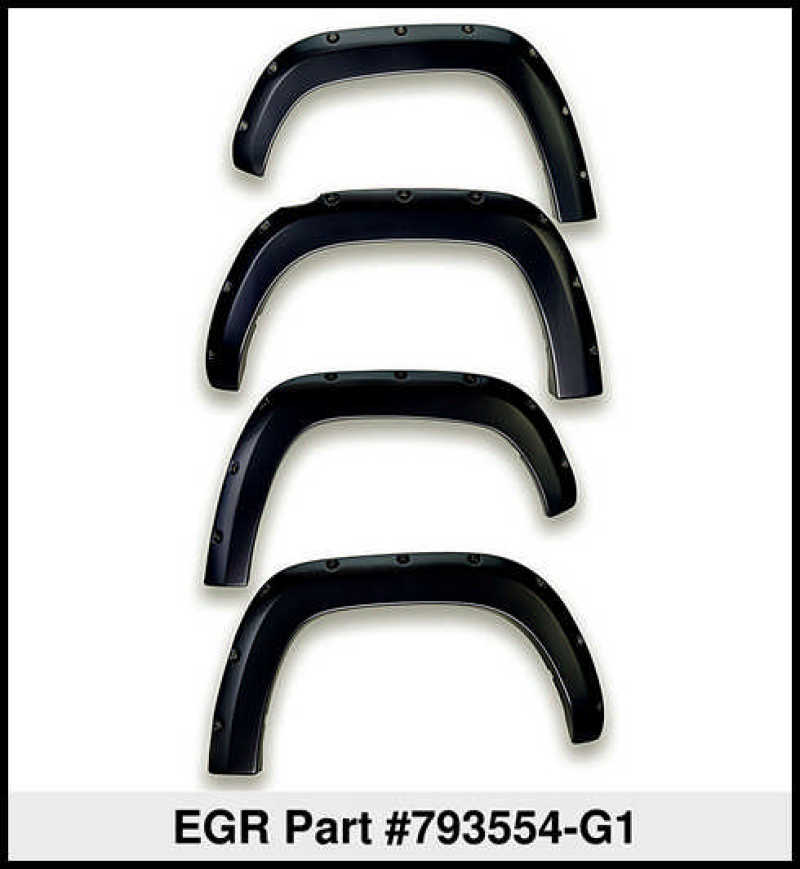 EGR 19-22 Ford Ranger Painted To Code Shadow Traditional Bolt-On Look Fender Flares Black Set Of 4