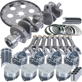 Eagle Chevy 305 1Pc 3.480in Crank 5.700in I-Beam Rods 3.796in Pistons 168 Tooth FP Balanced Assembly