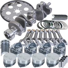 Load image into Gallery viewer, Eagle Chevy 305 1Pc 3.480in Crank 5.700in I-Beam Rods 3.776in Pistons 168 Tooth FP Balanced Assembly