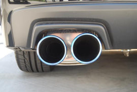 Invidia 15+ Subaru WRX/STI 4Dr Q300 Twin Outlet Rolled Titanium Burnt Quad Tip Cat-Back Exhaust