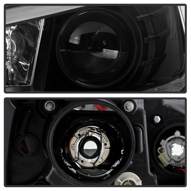 Spyder 08-17 Mitsubishi Lancer EVO 10 Projector Headlights - Black (PRO-YD-ML08V2SI-SEQ-BK)