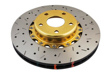 Load image into Gallery viewer, DBA 02-10 WRX / 13+ FR-S / 13+ BRZ Premium Front Drilled &amp; Slotted 5000 Series Rotor w/ Gold Hat