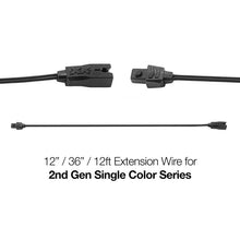 Load image into Gallery viewer, XK Glow Single Color Series 2nd Gen 2pin Extension Wire for 12FT