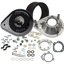 Load image into Gallery viewer, S&amp;S Cycle 08-16 Touring Stock Bore Throttle By Wire Teardrop Air Cleaner Kit - Gloss Black