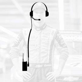 Rugged Radios Crew Chief - H42 Spotter Headset and Rugged Handheld Radio Package - Black