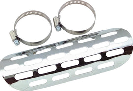 Bikers Choice Chrome Perforated Heat Shield Fits 1-3/4 to 2 Inch Pipe Custom