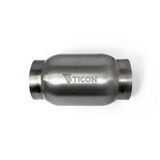 Ticon Industries 4in Inlet/Outlet 5in Body x 12in OAL Titanium Bullet Resonator
