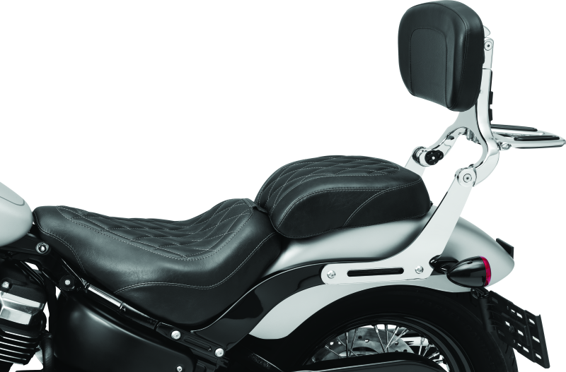 Kuryakyn Fixed Mounts Multi-Purpose Driver & Passenger Backrest 18-Up Softail Black