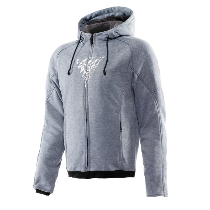 Dainese Bovisa Safety Hoodie Full Zip Grey-Melange/Black Size - 48