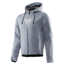 Load image into Gallery viewer, Dainese Bovisa Safety Hoodie Full Zip Grey-Melange/Black Size - 48