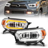 ANZO 10-13 Toyota 4Runner Projector Headlights - Chrome