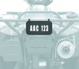 Quadboss ATV License Plate Kit - Black