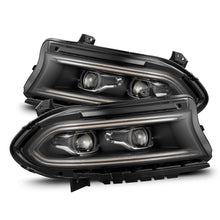 Load image into Gallery viewer, AlphaRex 15-23 Dodge Charger LUXX-Series LED Proj Headlights Black w/Activtn Lgt &amp; Seq.Sig / SB DRL