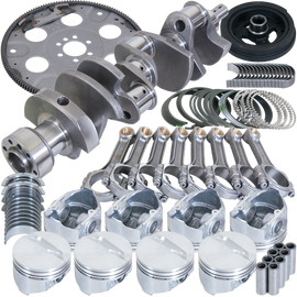 Eagle Chevy 350 1Pc 3.750in Crank 5.700in I-Beam Rods 4.060in Pistons 153 Tooth FP Balanced Assembly