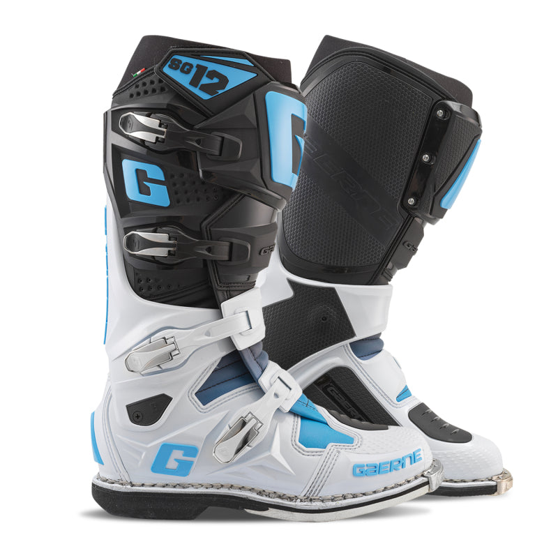 Gaerne SG12 Limited Edition Boot Black/White/Carolina Blue - Size 12