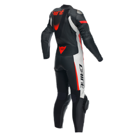 Dainese Grobnik Lady Leather 1PC Perforated Suit Black/White/Fluorescent Red Size - 54