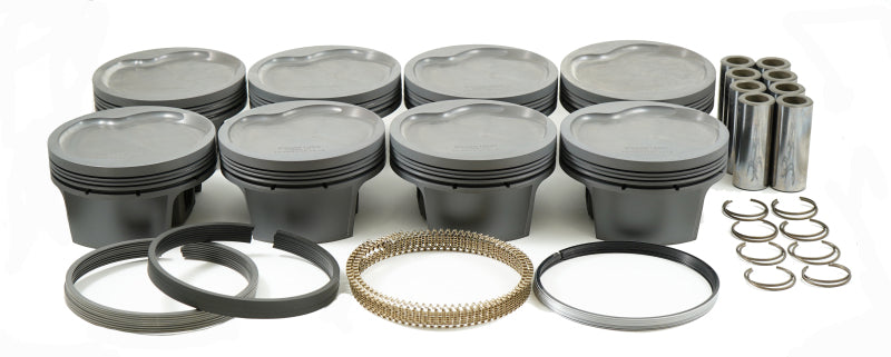 Mahle MS Piston Set Ford 533ci 4.44in Bore 4.3in Stroke 6.8in Rod 0.990 Pin -5.6cc 12.4CR - Set of 8