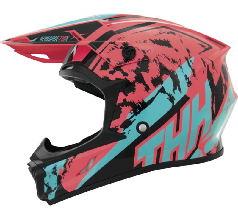 THH Helmets T710XR Renegade Coral/Bue Youth - Large