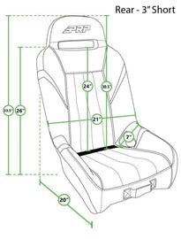 PRP GT/S.E. Rear Suspension Seat- Black/Blue
