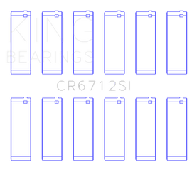 King Engine Bearings Ford V6 Triton/Ohv (Size +0.25mm) Connecting Rod Bearing Set