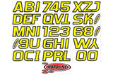 Hardline Boat Lettering Registration Kit 3 in. - 700 Yellow/Black