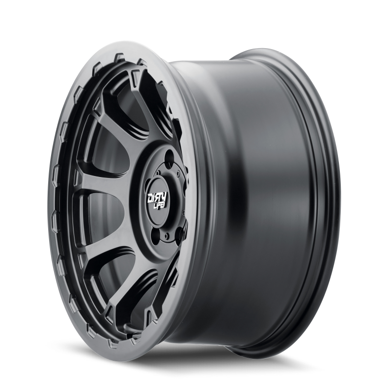Dirty Life 9307 Drifter 17x8.5/5x127 BP/-6mm Offset/78.1mm Hub Matte Black Wheel - Beadlock