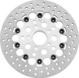 Twin Power 84-17 Big Twin Exc 11.8 and Lug Mount 84-13 XL Front 11.5 Floating Rotor W/Holes Silver