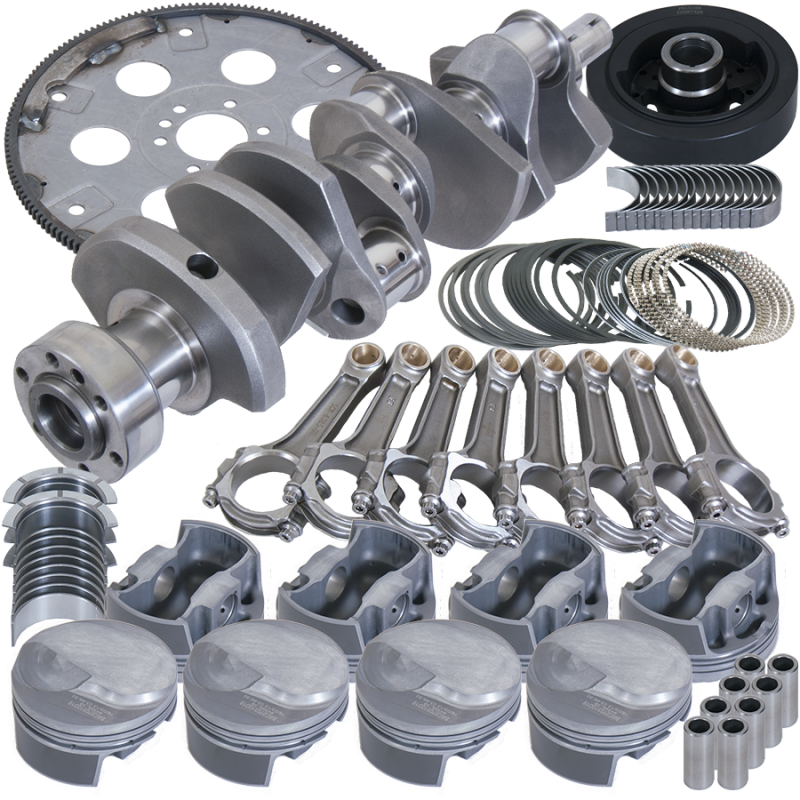 Eagle Chevy 454 1Pc 4.250in Crank 6.385in I-Beam Rods 4.280in Pistons 168 Tooth FP Balanced Assembly