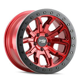 Dirty Life 9303 DT-1 17x9 / 6x139.7 BP / -12mm Offset / 106mm Hub Crimson Candy Red Wheel
