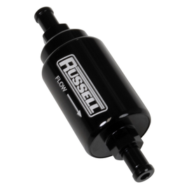 Russell 5/16 Male To 5/16 Male Barbed Fuel Check Valve - Black Anodized